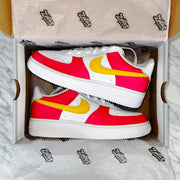 Fluro Red & Yellow AF1